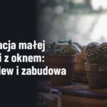 Aranżacja małej kuchni z oknem: blat, zlew i zabudowa